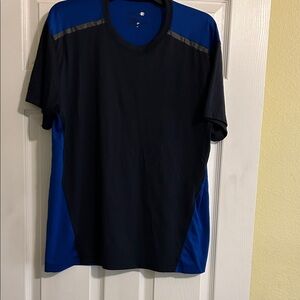 Men's Black and Blue Athletic Shirt